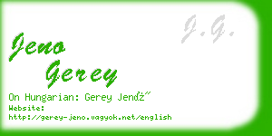 jeno gerey business card